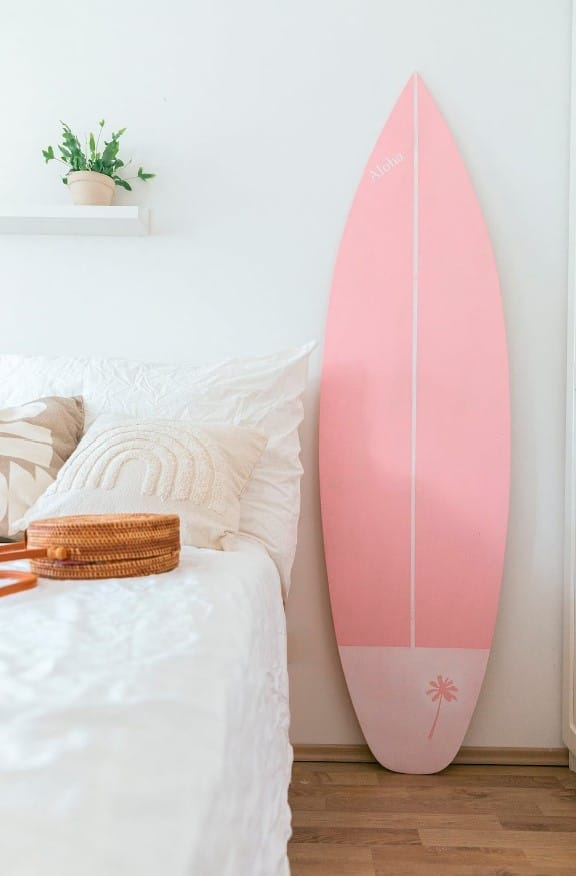 indoor surfboard decor