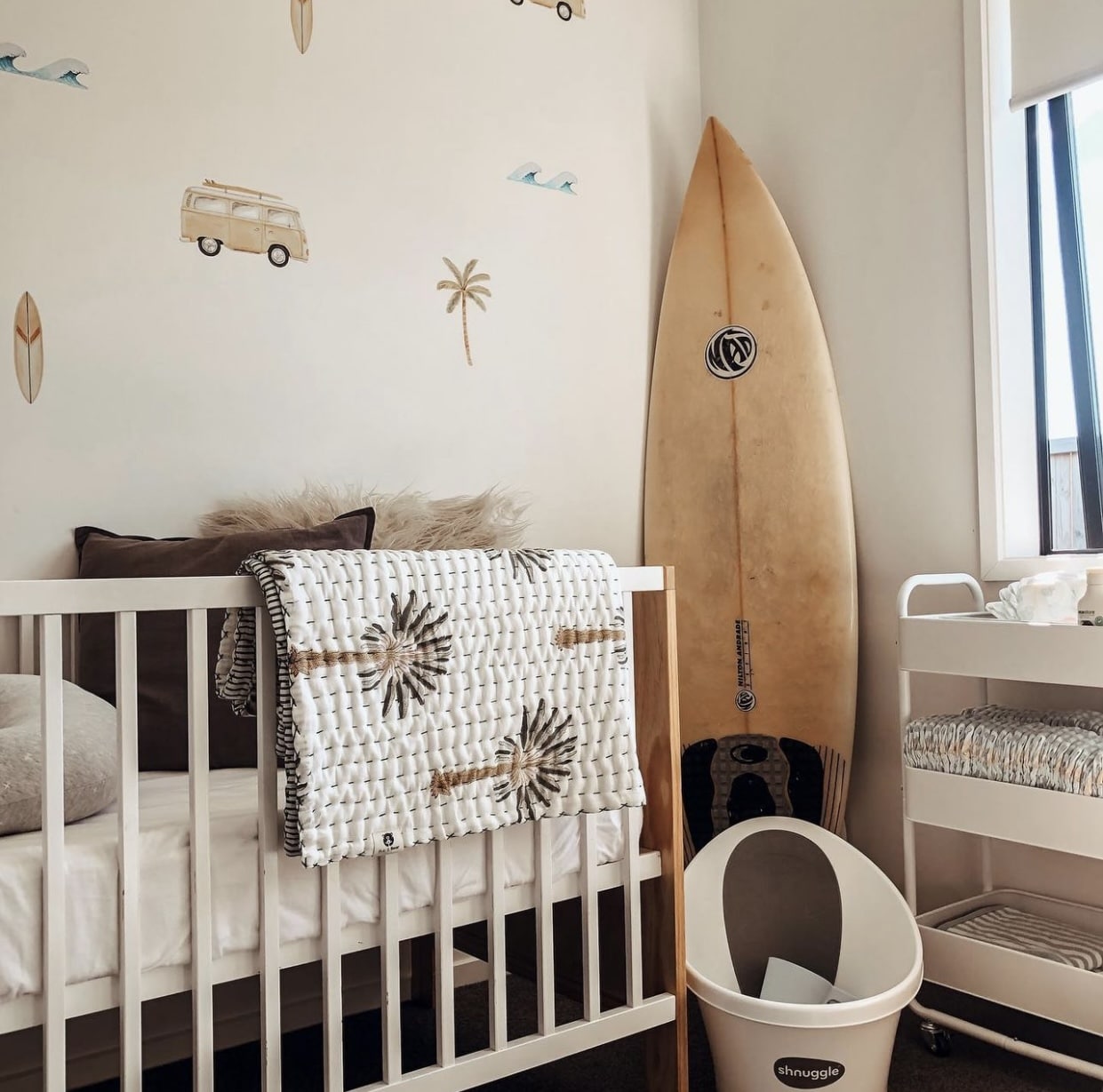 surf themed nursery surf baby room