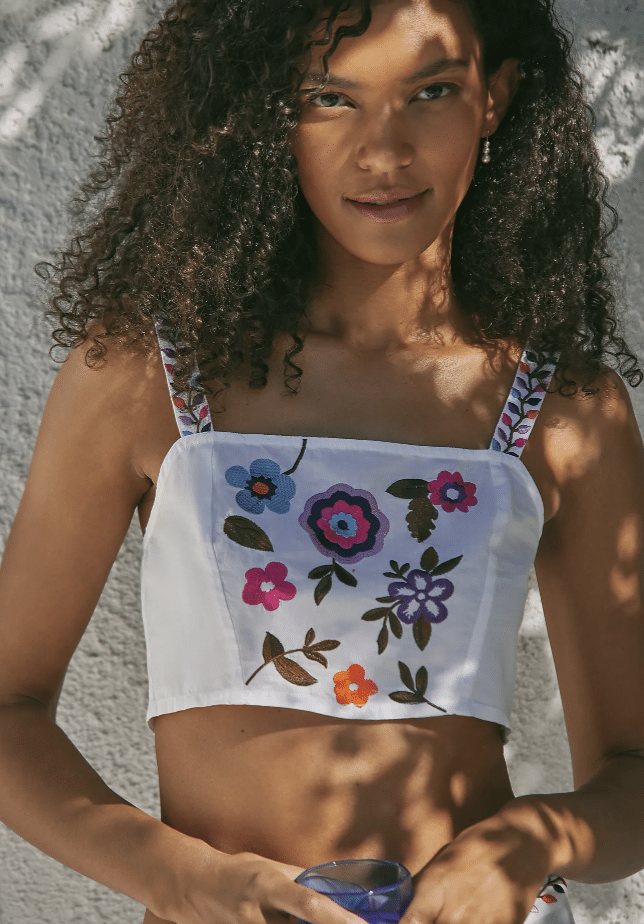 floral crop top