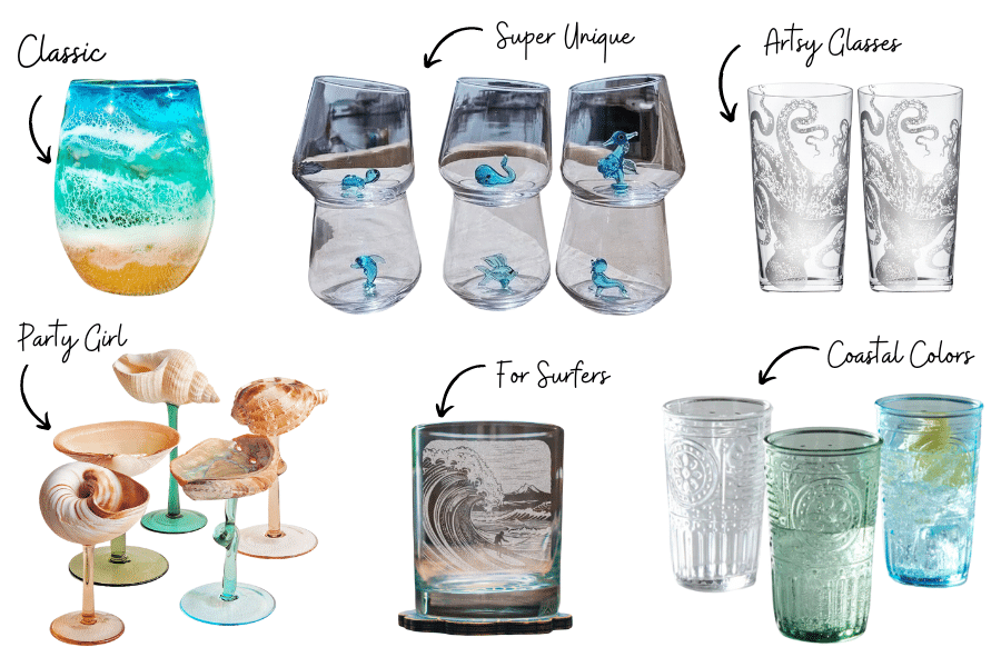 coastal glassware