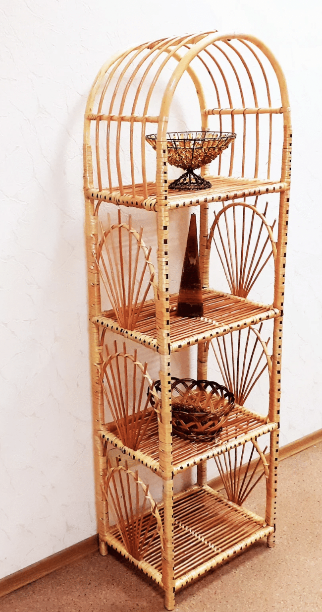 rattan shelves