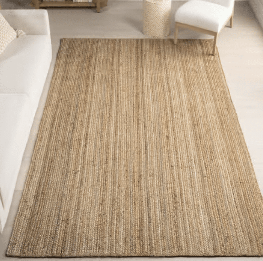 tan jute rug
