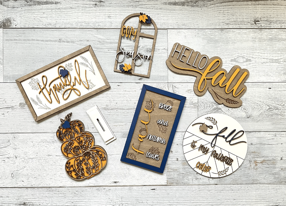 fall wooden signs